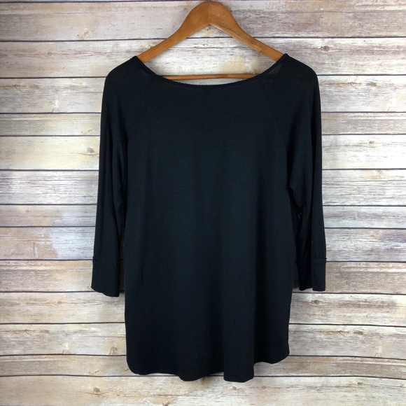 Stitch Fix Sweet Gray Carlisle Lace Front Top Sz S - Picture 6 of 6